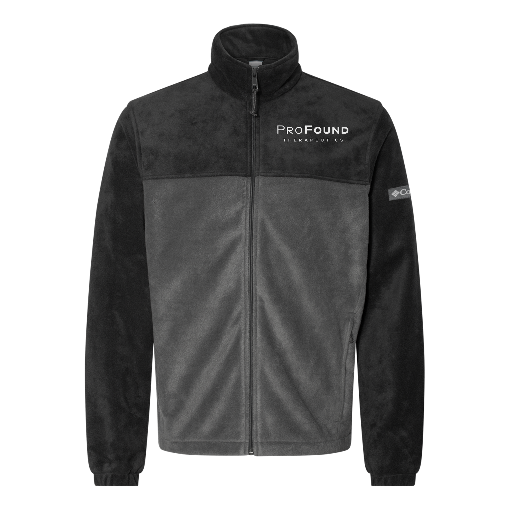profoundtx-columbia-mens-fleece-jacket-embroidery-leftchest-212478-blackgrill-flat-front
