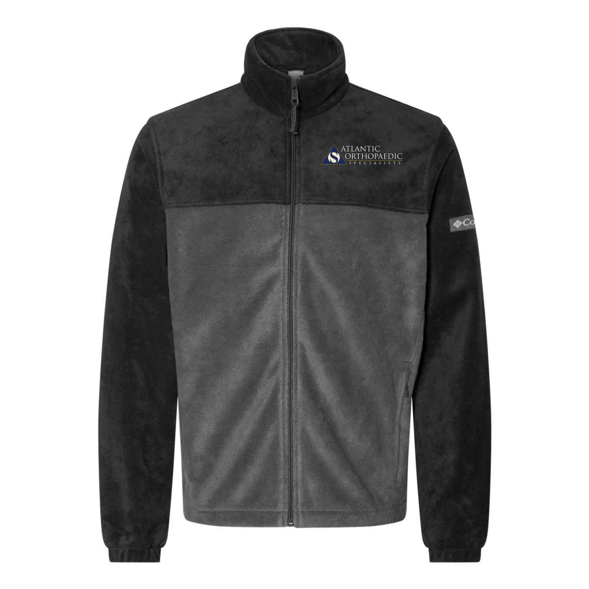 atlanticortho-columbia-mens-fleece-jacket-embroidery-leftchest-212478-blackgrill-flat-front