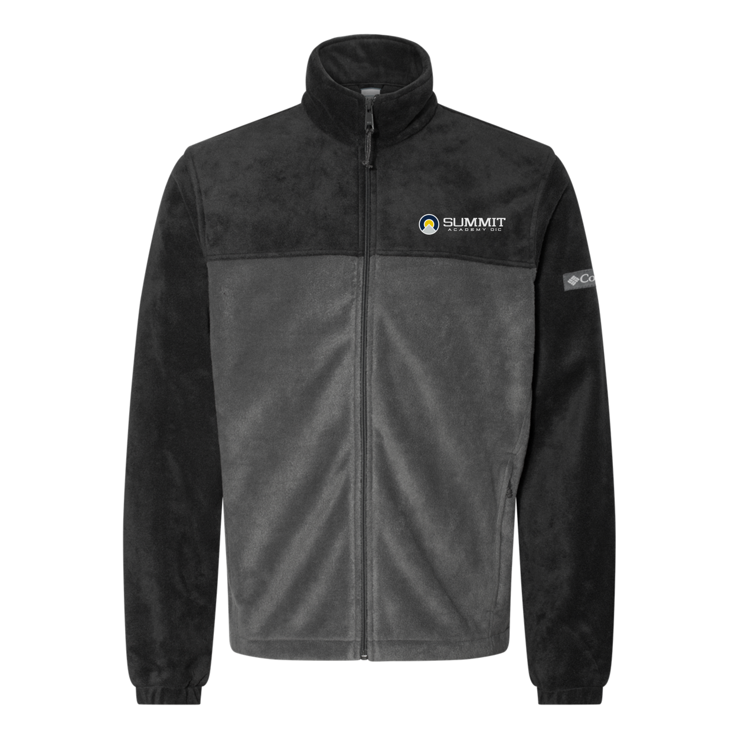 saoic-columbia-mens-fleece-jacket-embroidery-leftchest-212478-blackgrill-flat-front