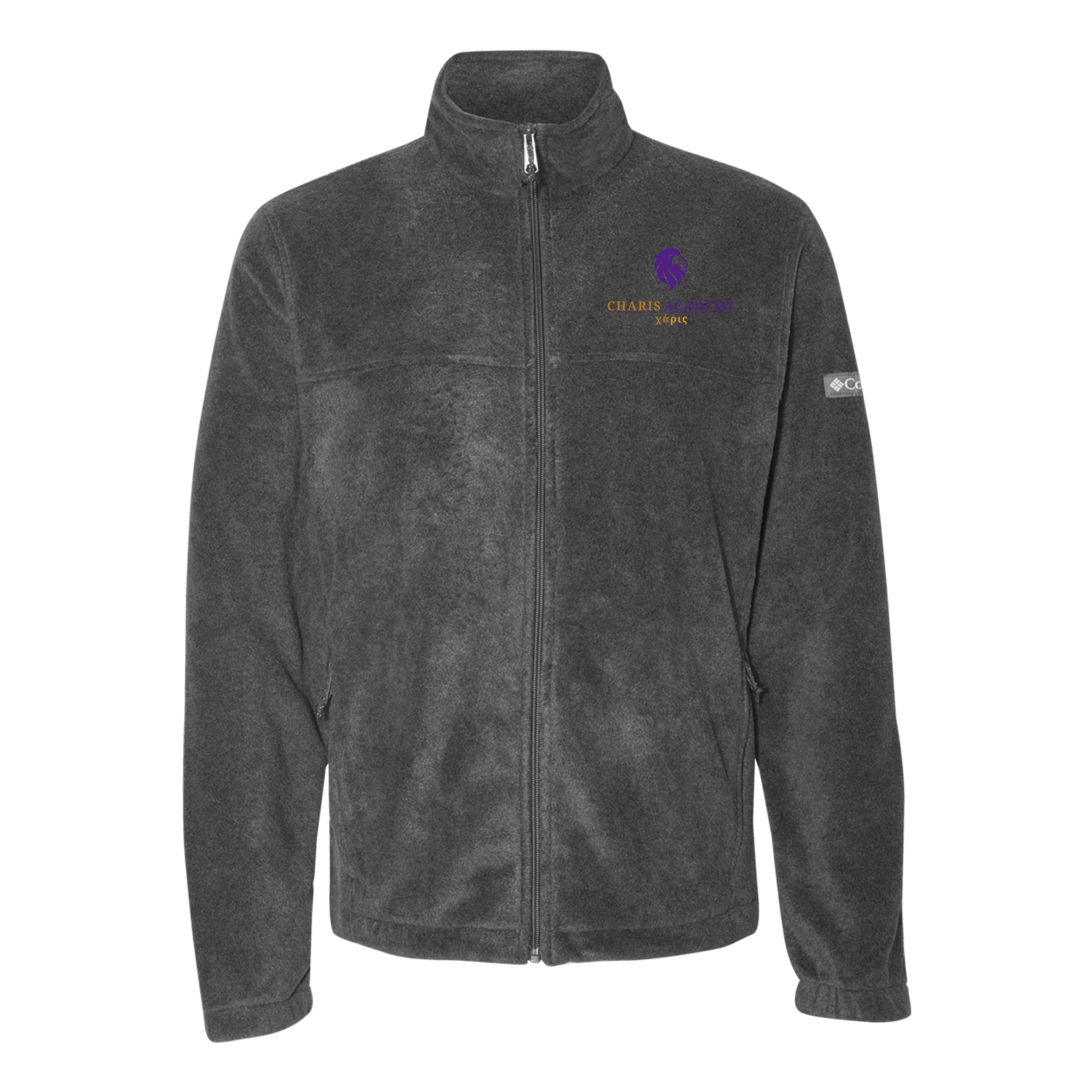 cahazleton-columbia-mens-fleece-jacket-embroidery-leftchest-212478-charcoalheather-flat-front