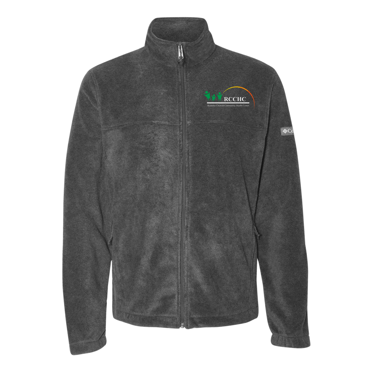 rcchc-columbia-mens-fleece-jacket-embroidery-leftchest-212478-charcoalheather-flat-front