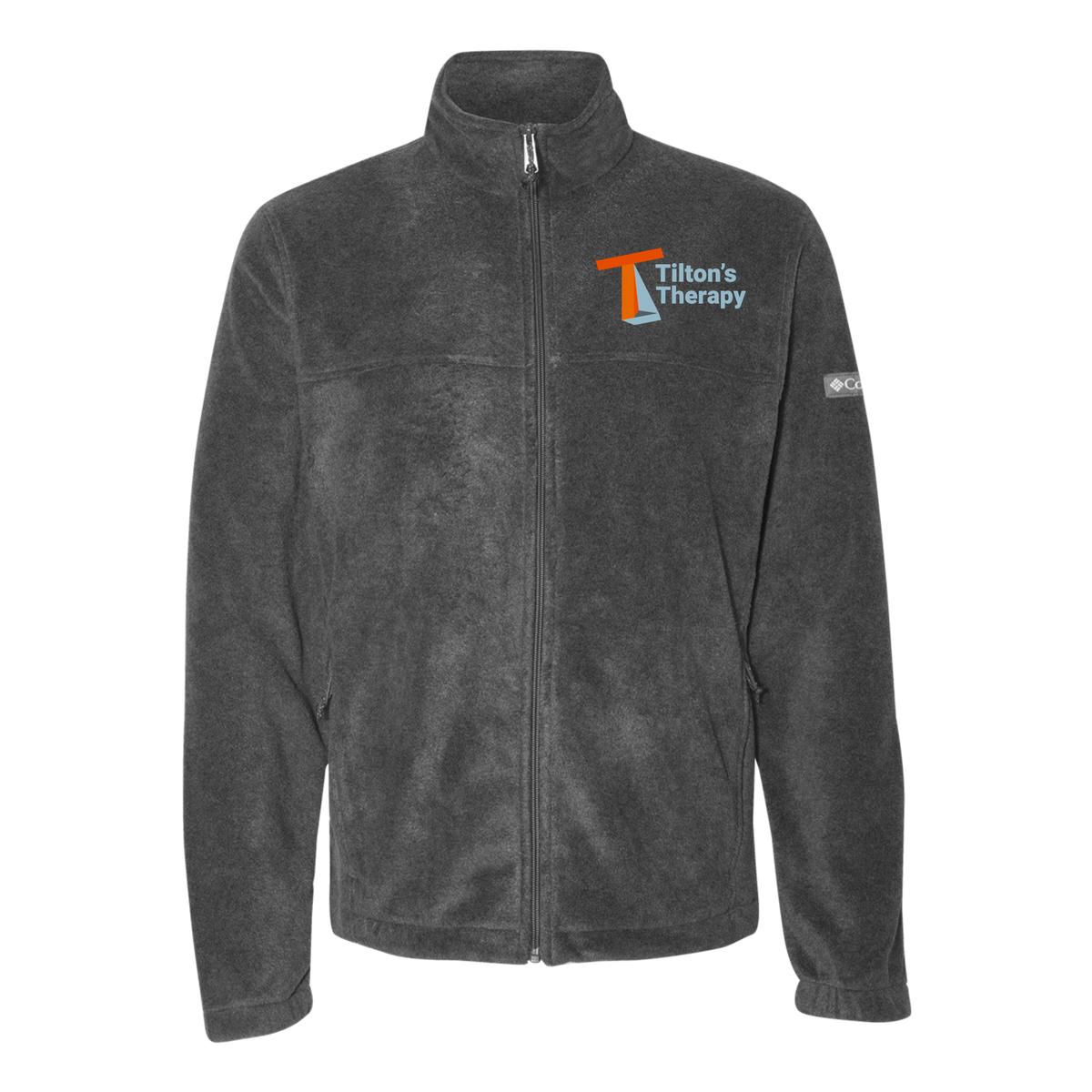 tiltonstherapy-columbia-mens-fleece-jacket-embroidery-leftchest-212478-charcoalheather-flat-front