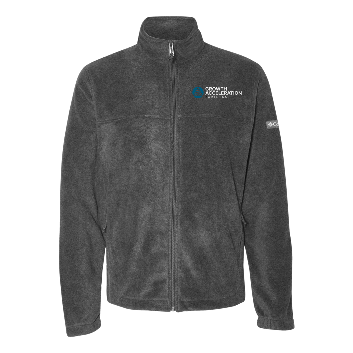 growthaccelerationpartners-columbia-mens-fleece-jacket-embroidery-leftchest-212478-charcoalheather-flat-front