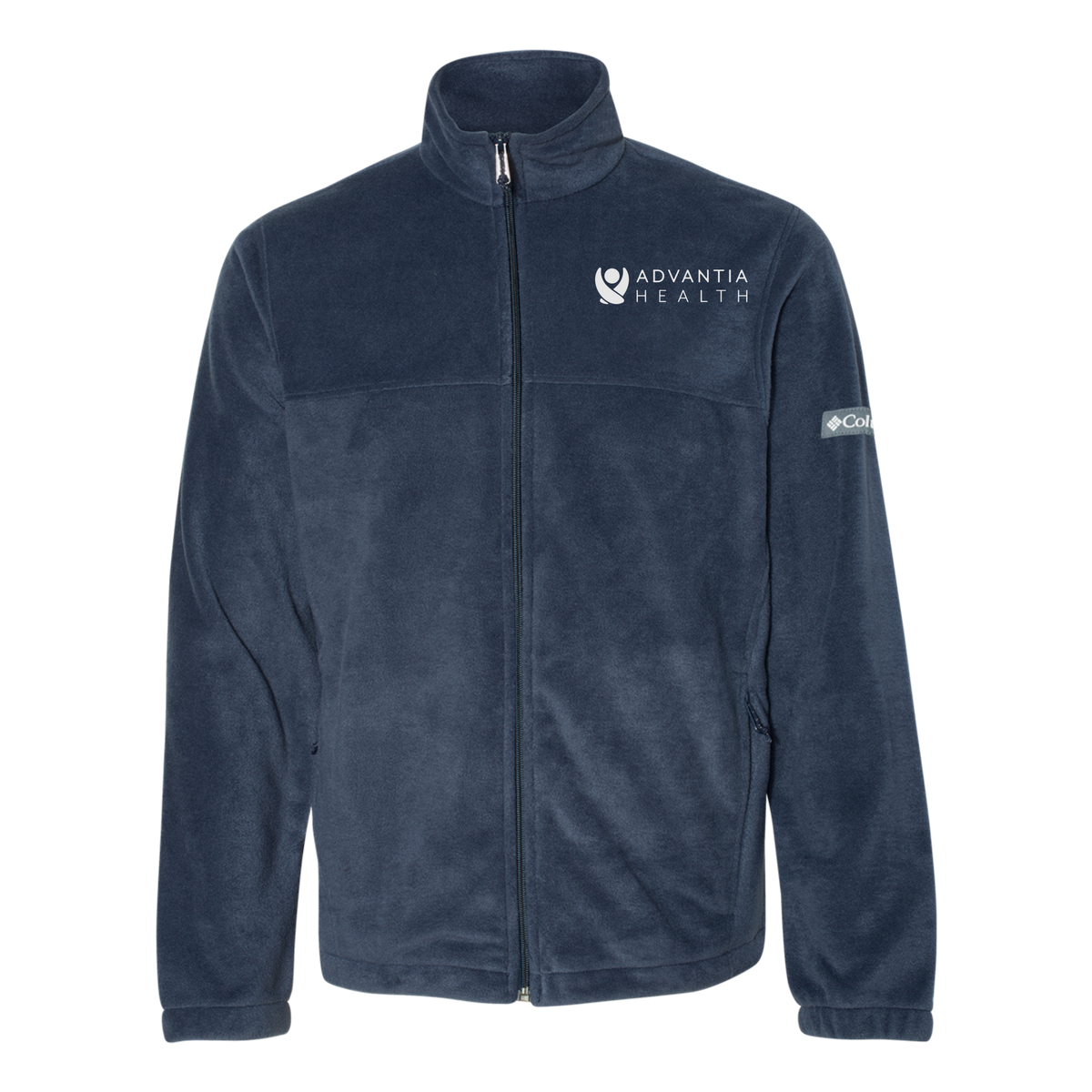 advantiahealth-columbia-mens-fleece-jacket-embroidery-leftchest-212478-collegiatenavy-flat-front