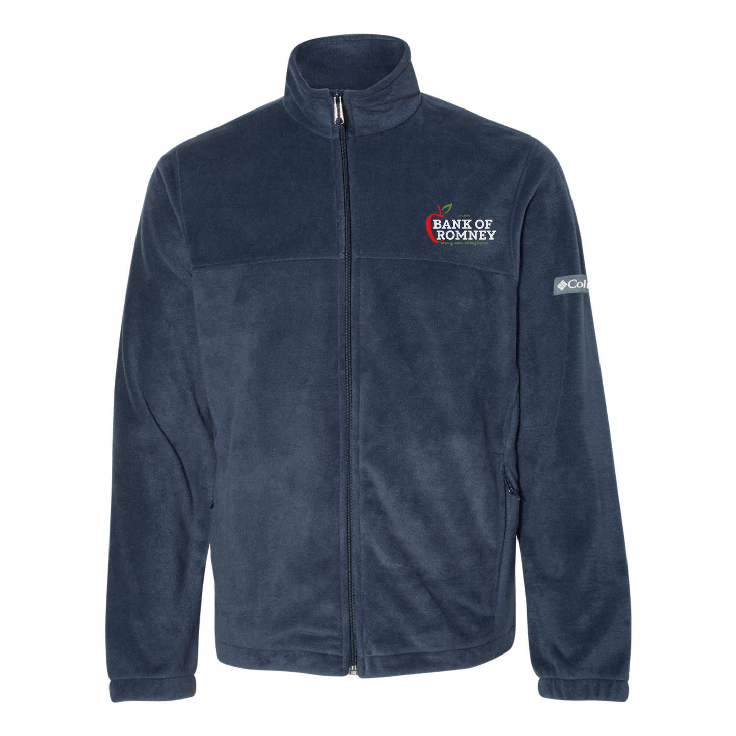 bankofromney-columbia-mens-fleece-jacket-embroidery-leftchest-212478-collegiatenavy-flat-front