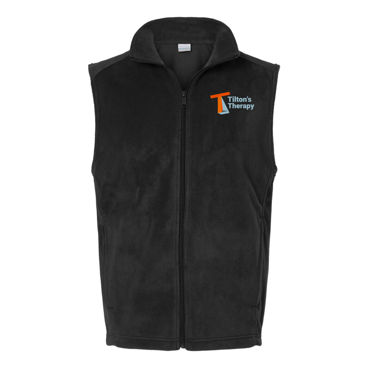 tiltonstherapy-columbia-mens-fleece-vest-embroidery-leftchest-212488-black-flat-front