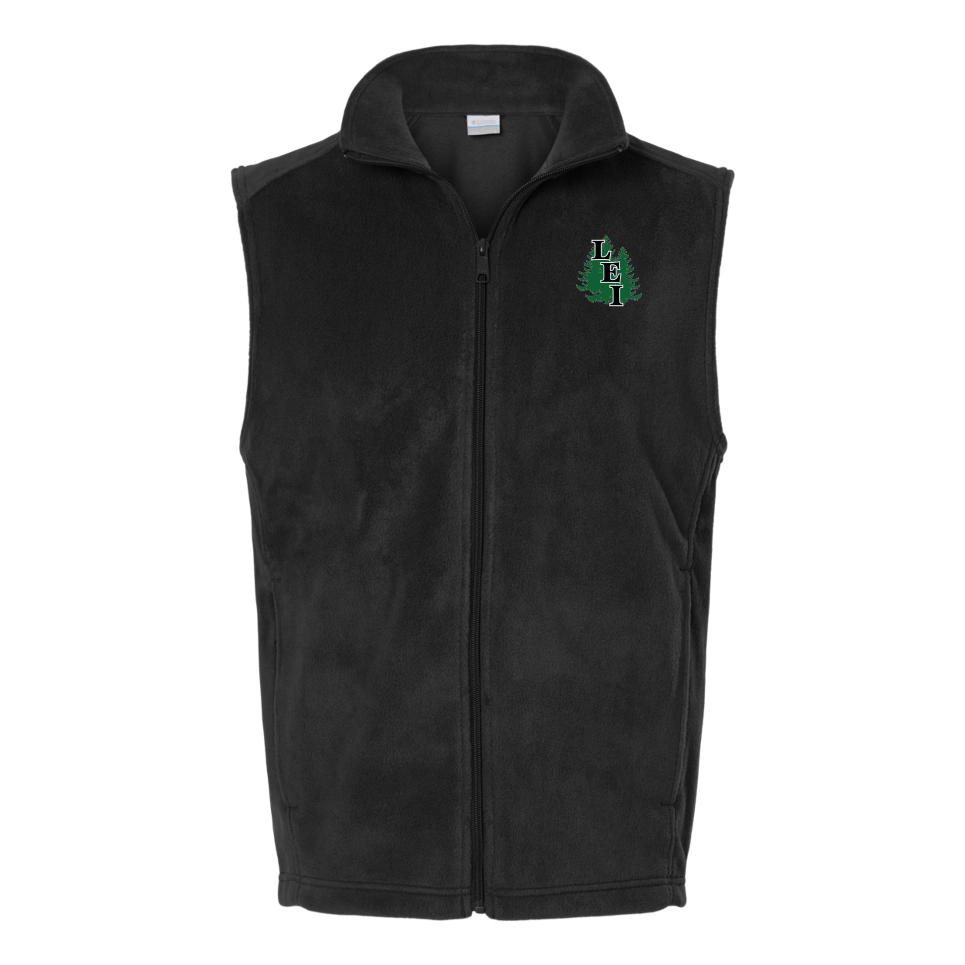 leisite-columbia-mens-fleece-vest-embroidery-leftchest-212488-black-flat-front