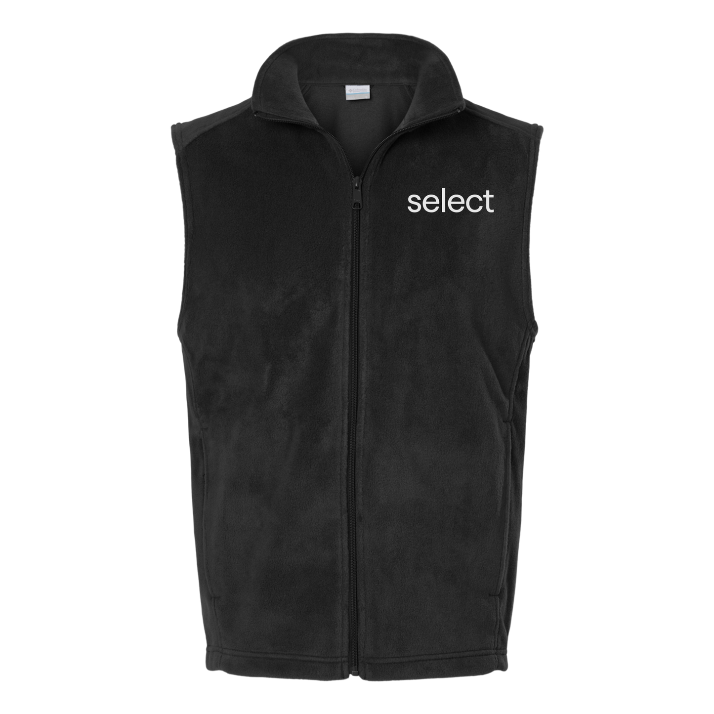 meetselect-columbia-mens-fleece-vest-embroidery-leftchest-212488-black-flat-front
