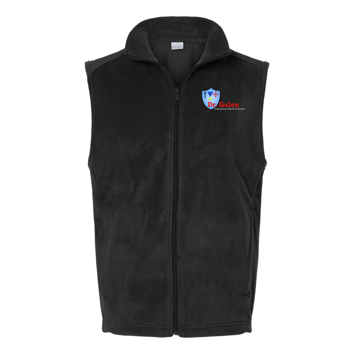 drgalen-columbia-mens-fleece-vest-embroidery-leftchest-212488-black-flat-front