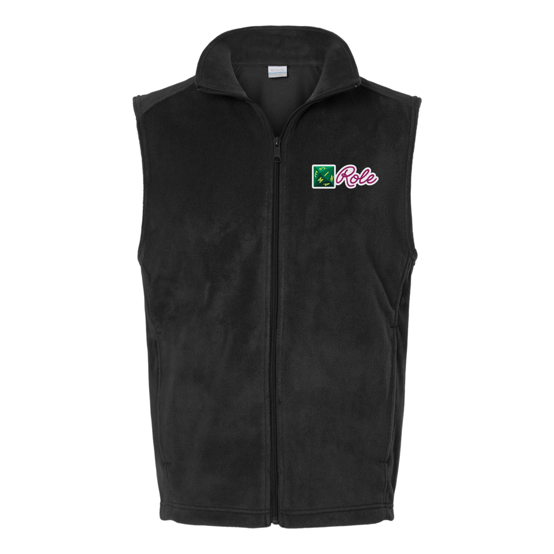 cinemarole-columbia-mens-fleece-vest-embroidery-leftchest-212488-black-flat-front