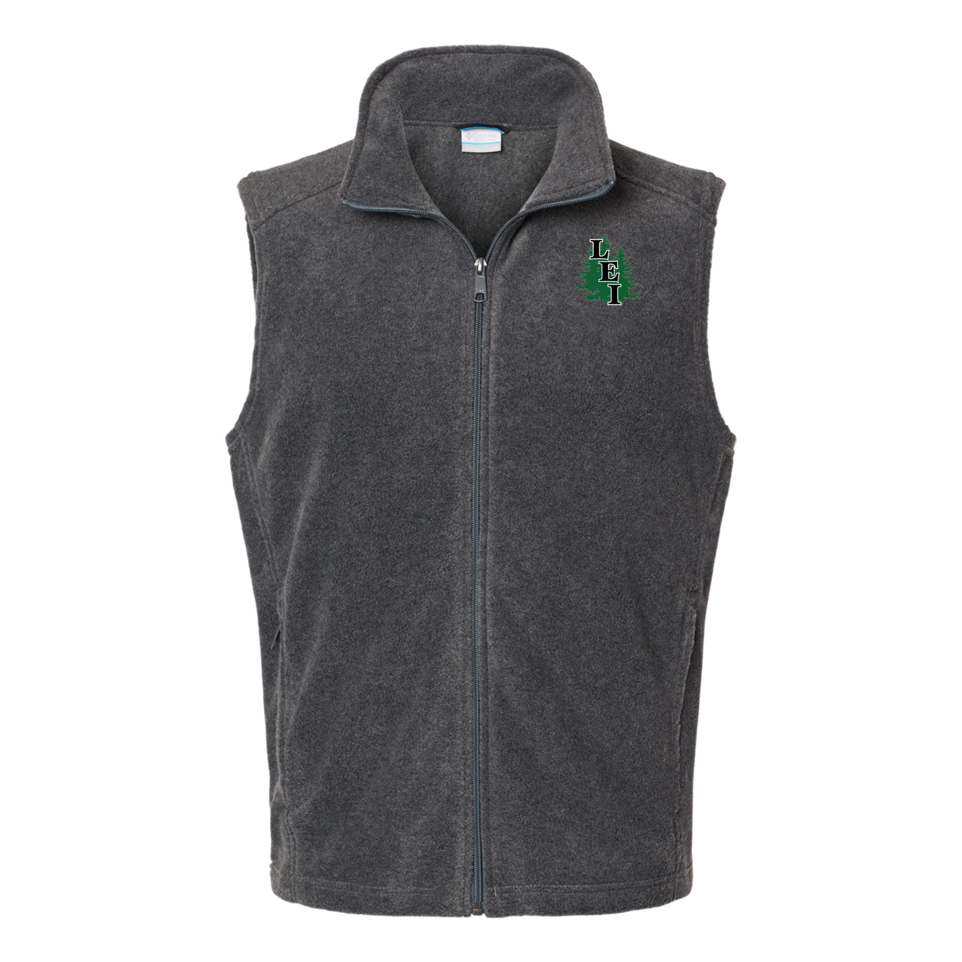 leisite-columbia-mens-fleece-vest-embroidery-leftchest-212488-charcoalheather-flat-front
