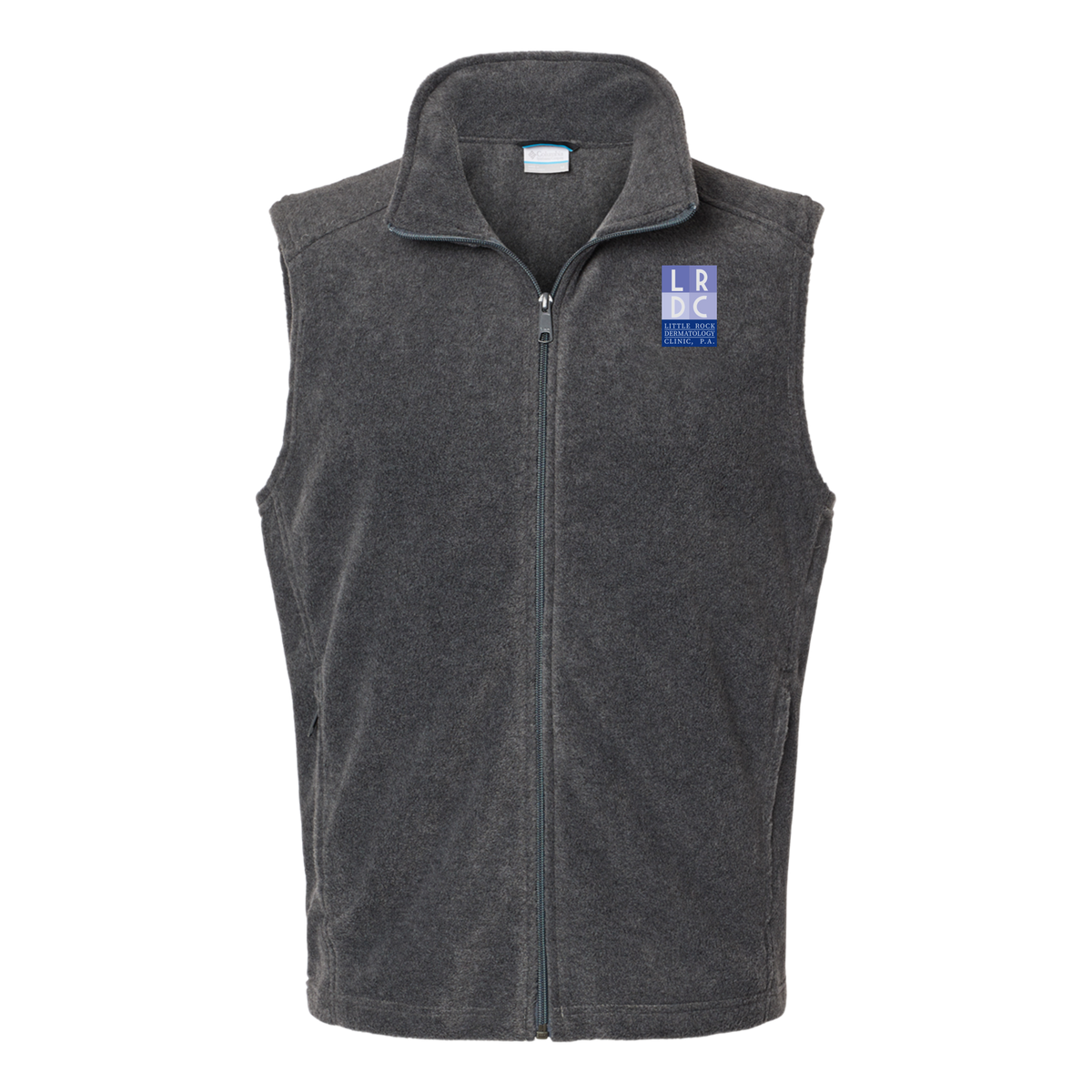 littlerockdermatology-columbia-mens-fleece-vest-embroidery-leftchest-212488-charcoalheather-flat-front