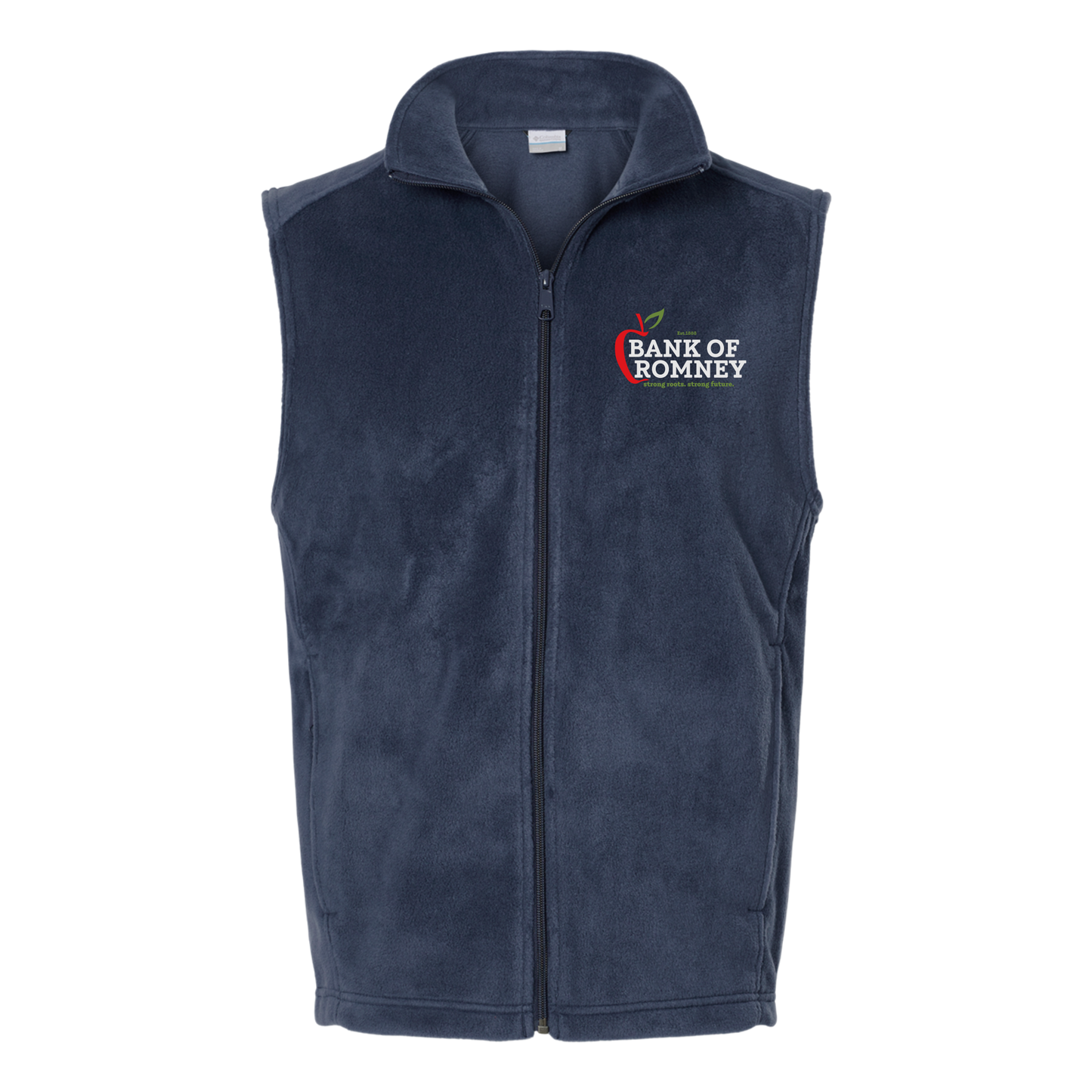 bankofromney-columbia-mens-fleece-vest-embroidery-leftchest-212488-collegiatenavy-flat-front