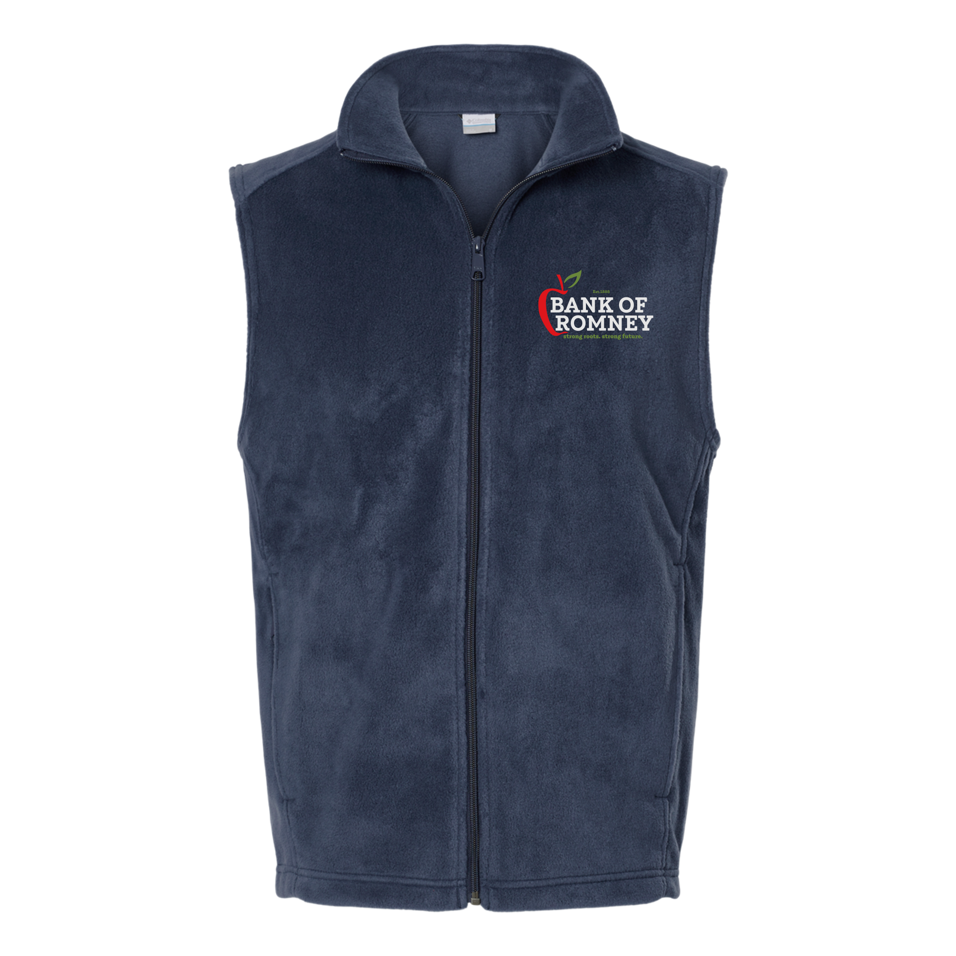 bankofromney-columbia-mens-fleece-vest-embroidery-leftchest-212488-collegiatenavy-flat-front