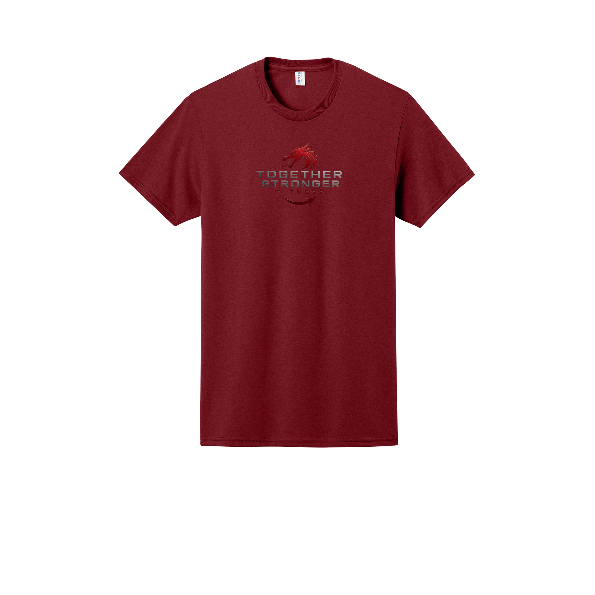 togetherstrongerfitness-jerzees-dri-power-cotton-poly-tee-dtf-front-29M-cardinal-flat-front