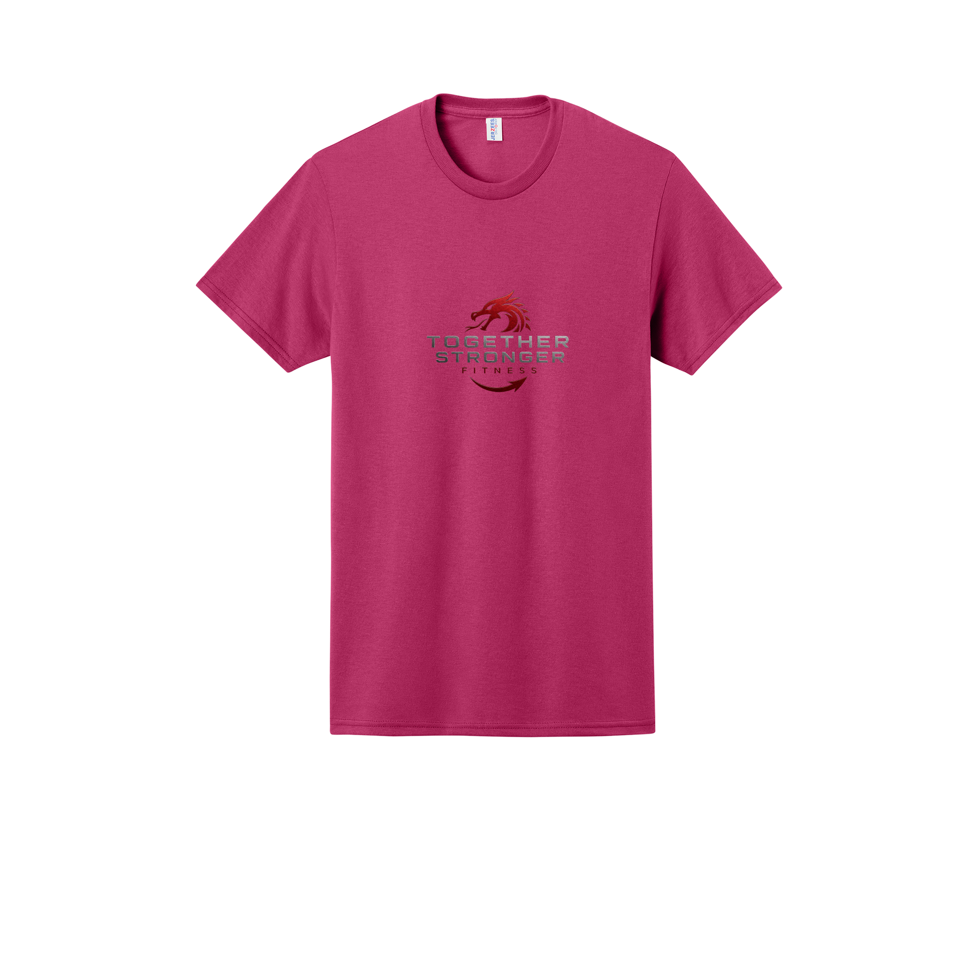 togetherstrongerfitness-jerzees-dri-power-cotton-poly-tee-dtf-front-29M-cyberpink-flat-front