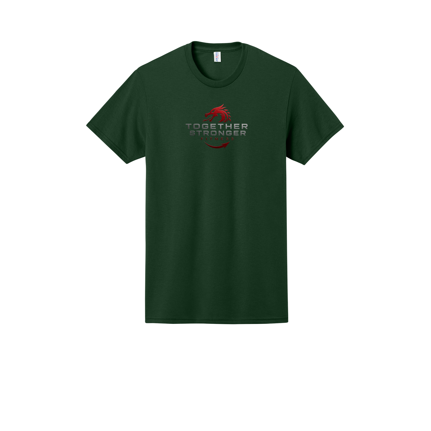 togetherstrongerfitness-jerzees-dri-power-cotton-poly-tee-dtf-front-29M-forestgreen-flat-front