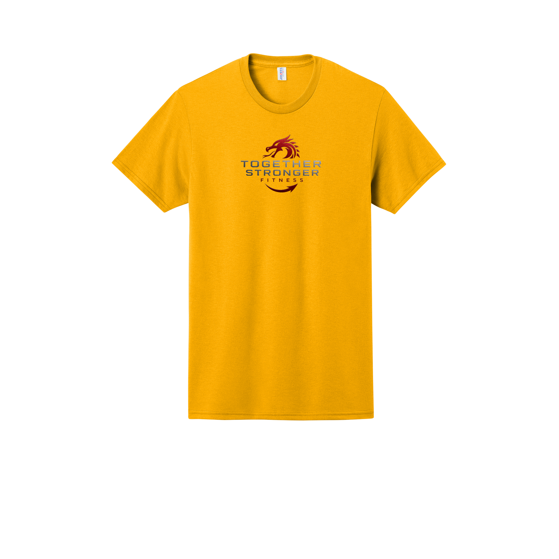 togetherstrongerfitness-jerzees-dri-power-cotton-poly-tee-dtf-front-29M-gold-flat-front