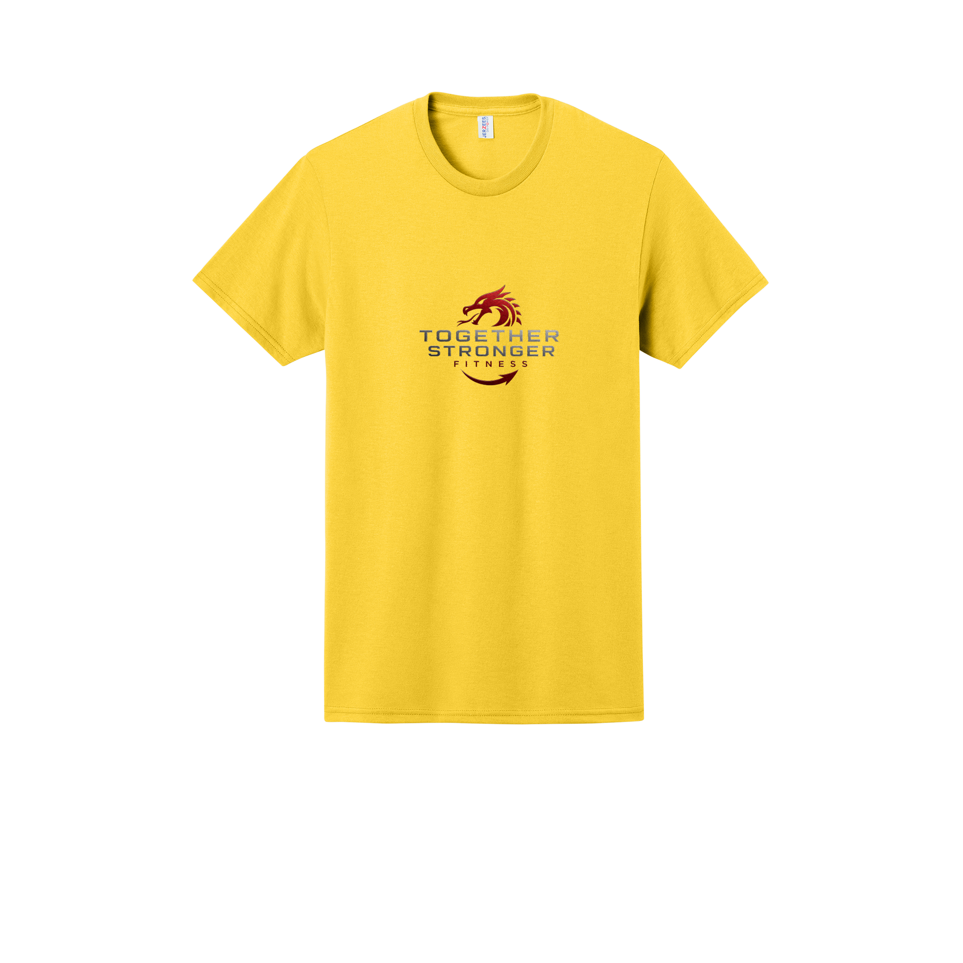 togetherstrongerfitness-jerzees-dri-power-cotton-poly-tee-dtf-front-29M-islandyellow-flat-front