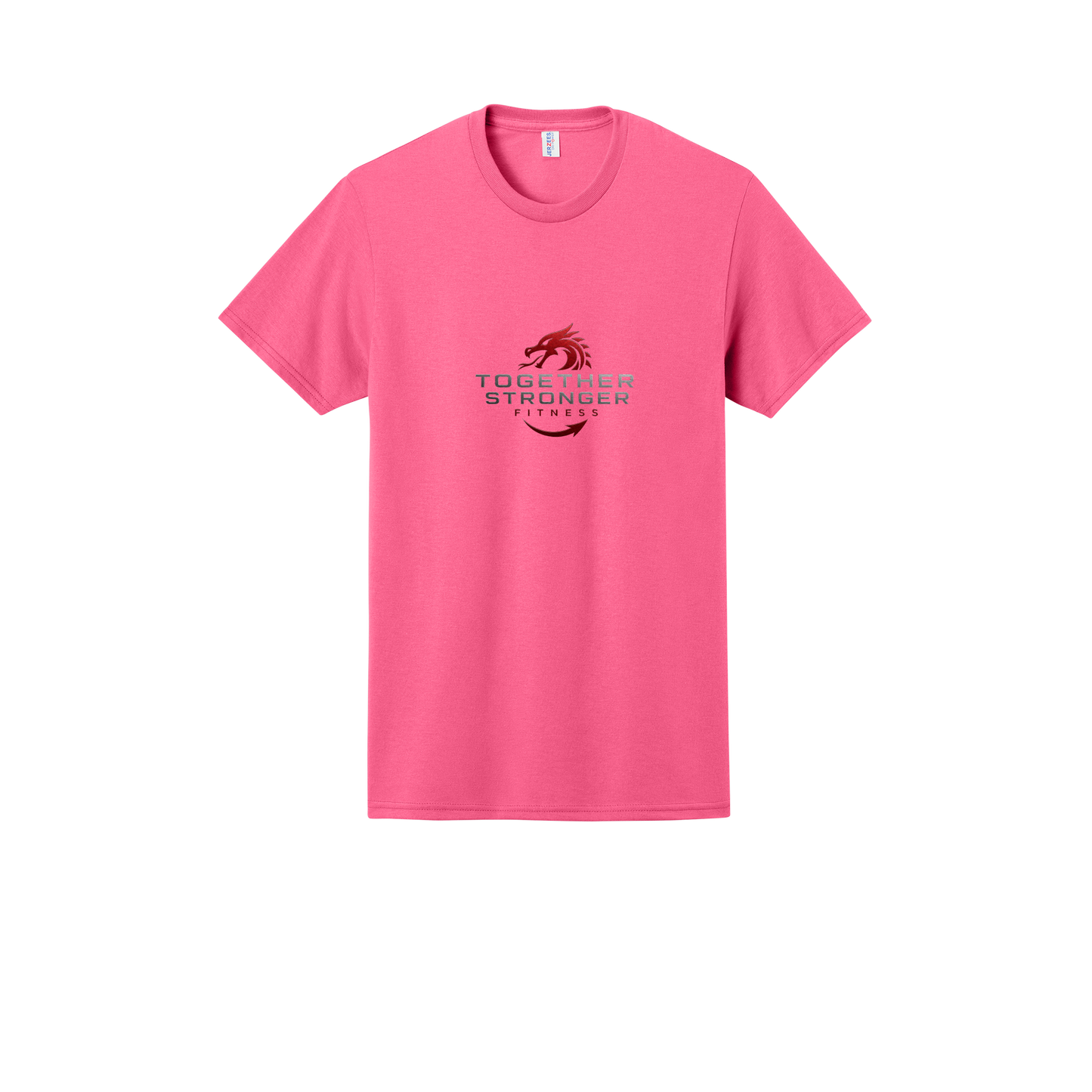 togetherstrongerfitness-jerzees-dri-power-cotton-poly-tee-dtf-front-29M-neonpink-flat-front