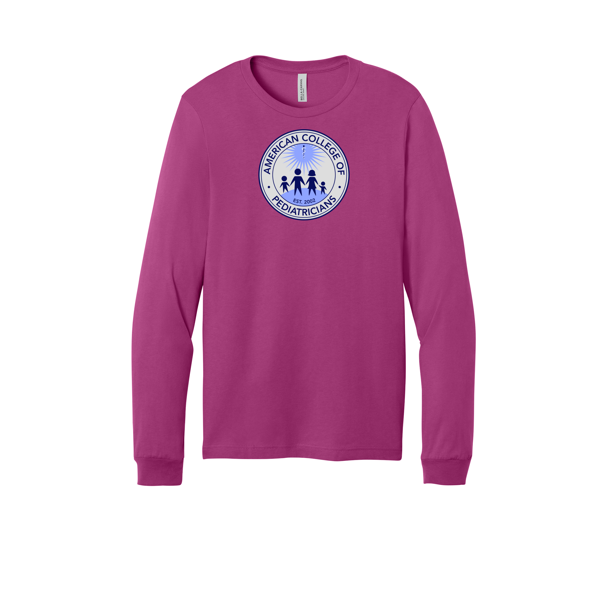 acpeds-all-season-medical-long-sleeve-tee-dtf-front-3501-berry-flat-front