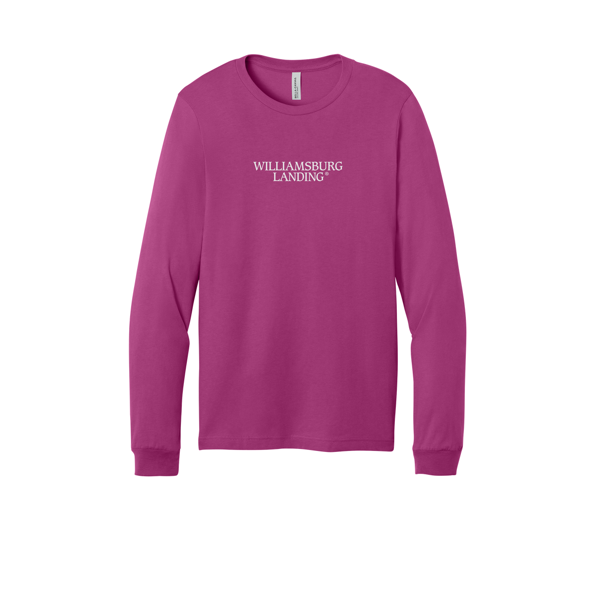 williamsburglanding-all-season-long-sleeve-tee-dtf-front-3501-berry-flat-front