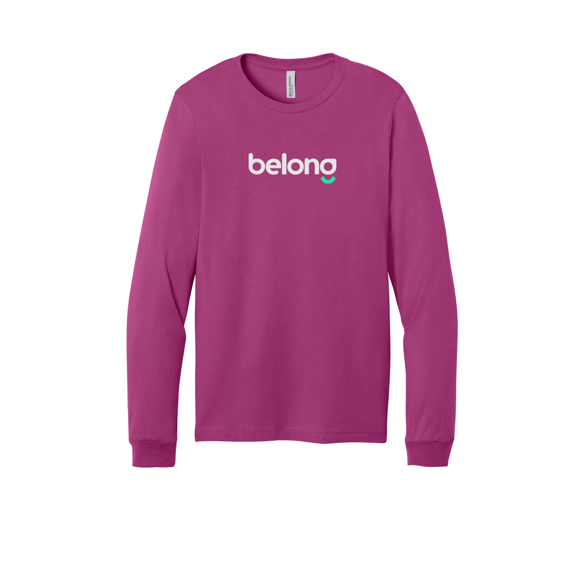 belonghome-all-season-long-sleeve-tee-dtf-front-3501-berry-flat-front