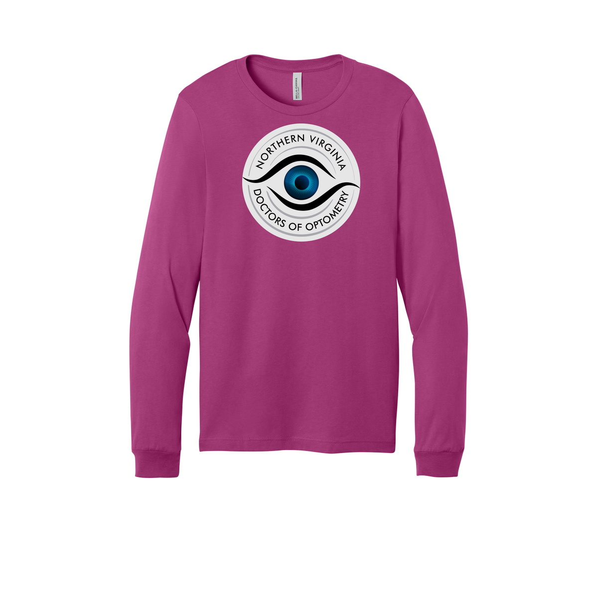 novaeyedocs-all-season-medical-long-sleeve-tee-dtf-front-3501-berry-flat-front