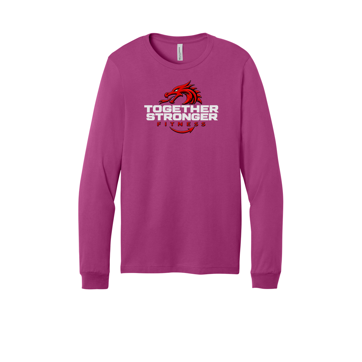 togetherstrongerfitness-all-season-long-sleeve-tee-dtf-front-3501-berry-flat-front