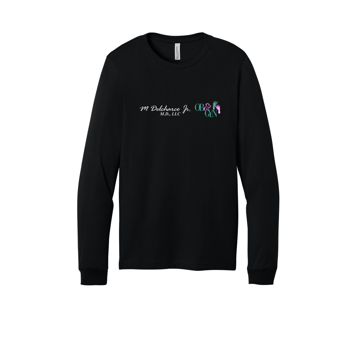 delcharco-all-season-medical-long-sleeve-tee-dtf-front-3501-black-flat-front