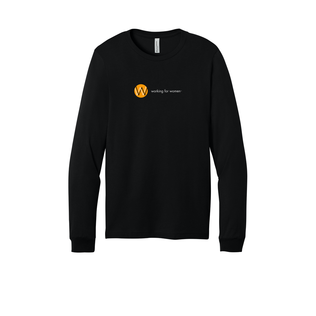 workingforwomen-all-season-long-sleeve-tee-dtf-front-3501-black-flat-front