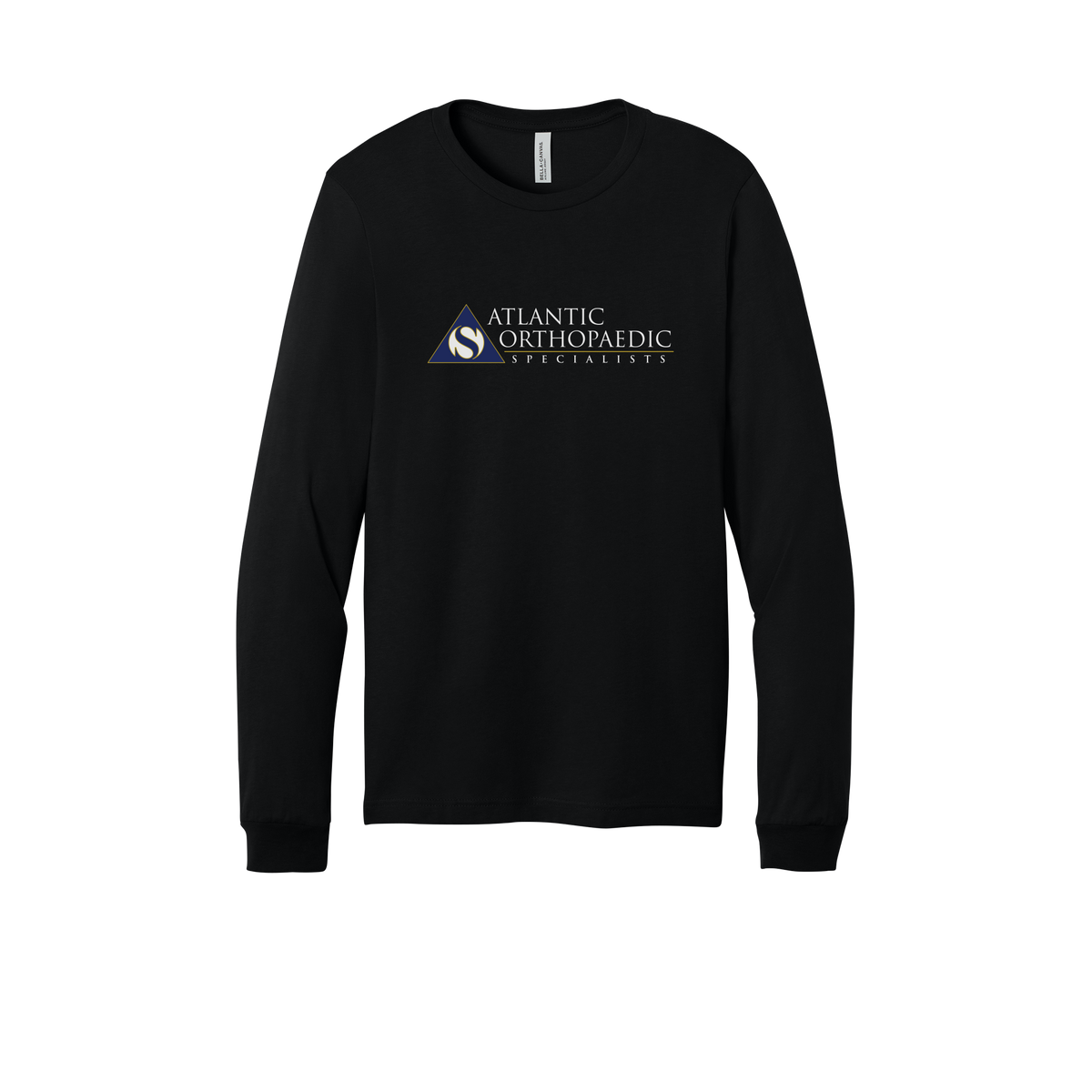 atlanticortho-all-season-medical-long-sleeve-tee-dtf-front-3501-black-flat-front