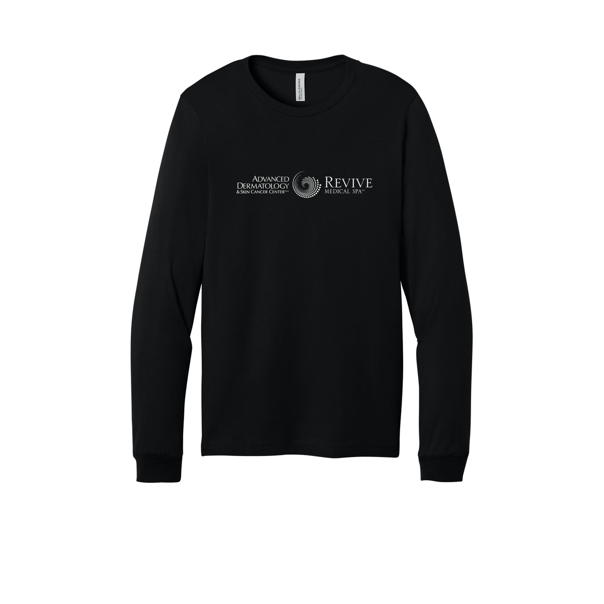 advancedskinmd-all-season-medical-long-sleeve-tee-dtf-front-3501-black-flat-front
