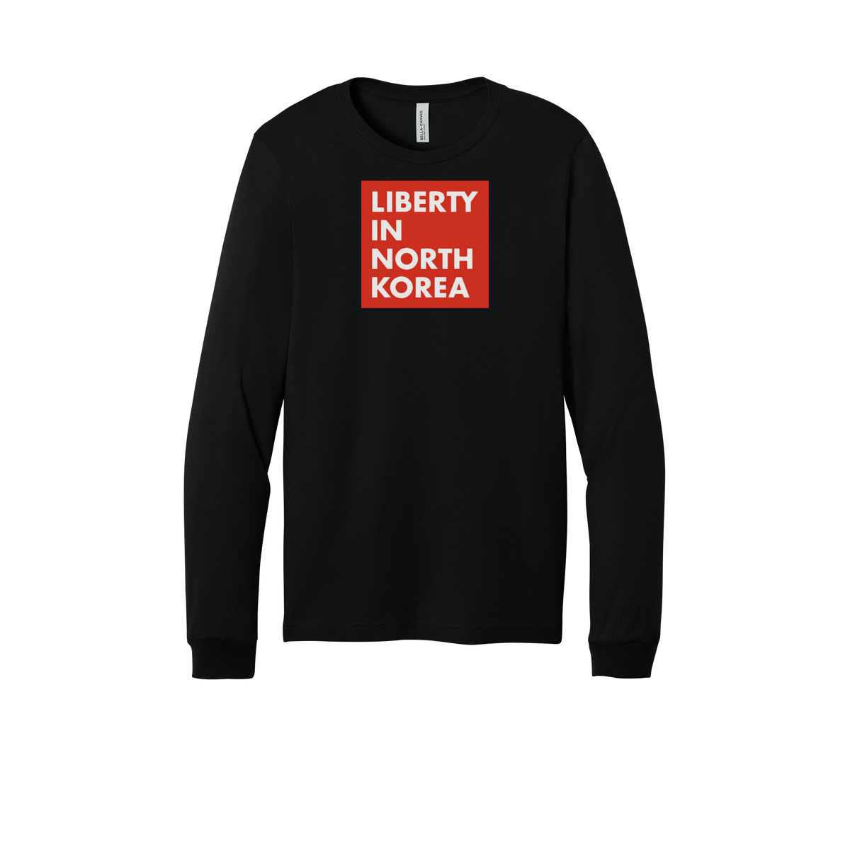 libertyinnorthkorea-all-season-long-sleeve-tee-dtf-front-3501-black-flat-front