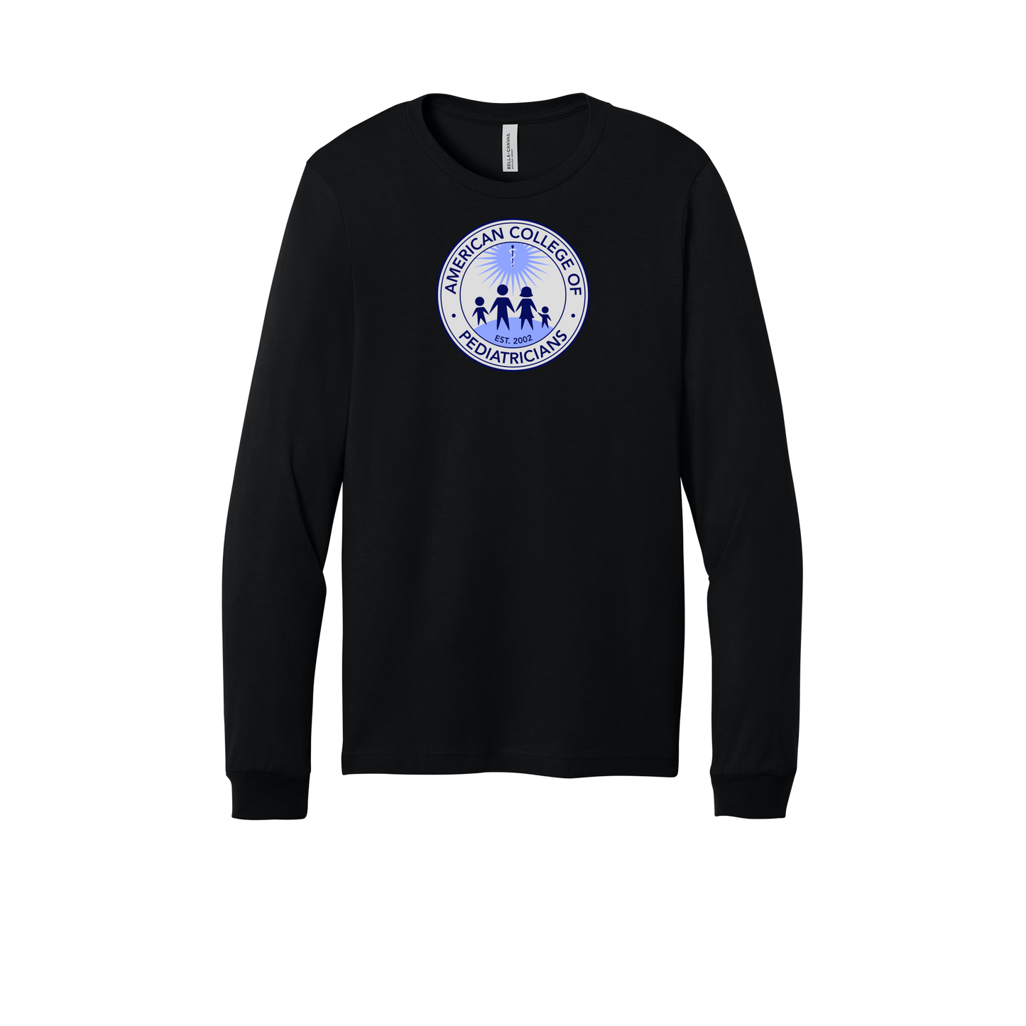 acpeds-all-season-medical-long-sleeve-tee-dtf-front-3501-black-flat-front