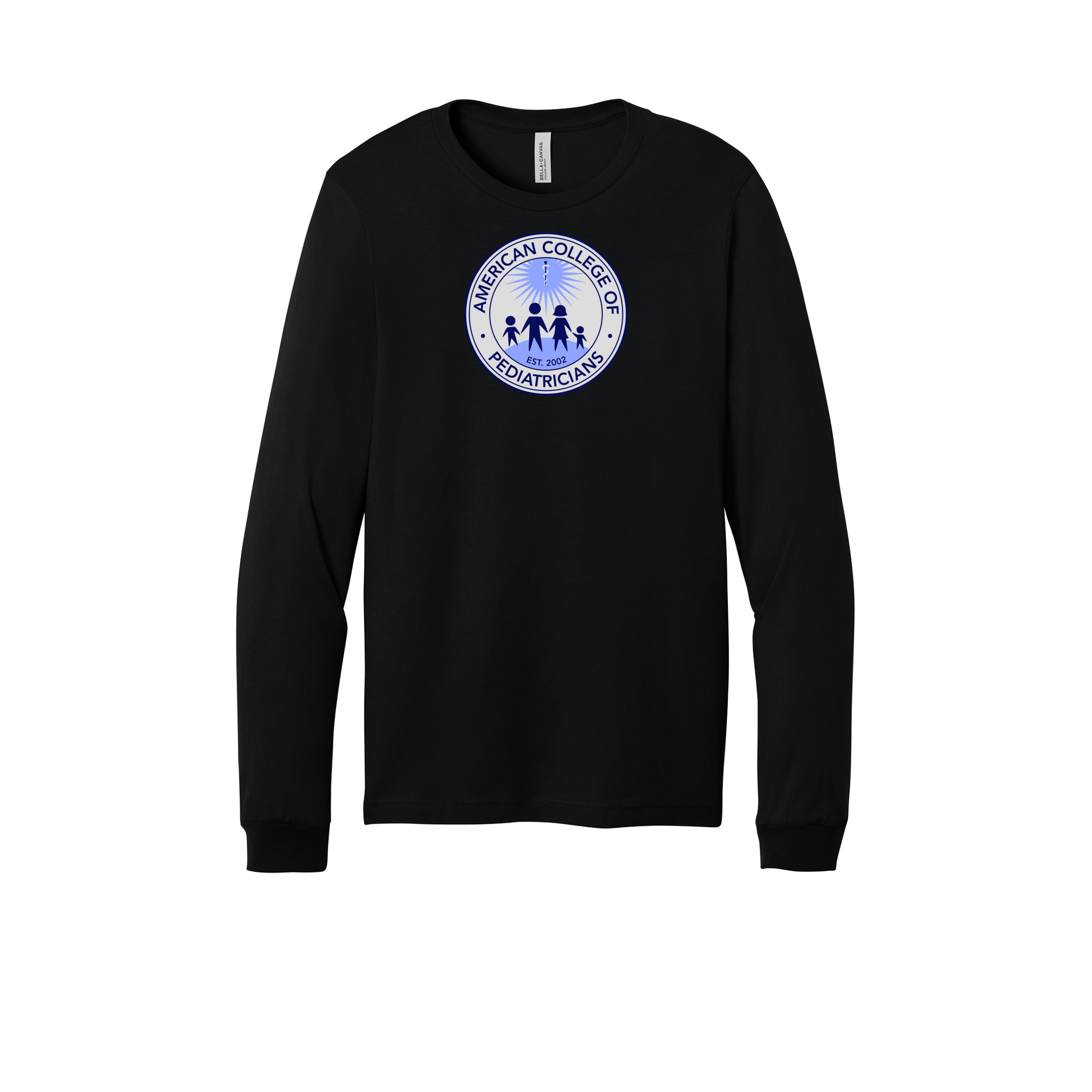 acpeds-all-season-medical-long-sleeve-tee-dtf-front-3501-black-flat-front