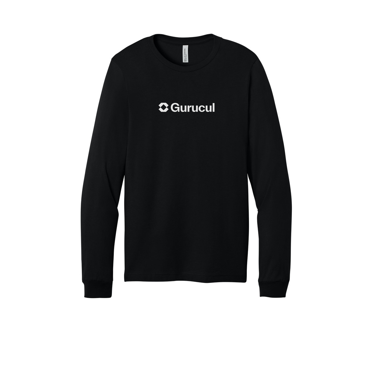 gurucul-all-season-long-sleeve-tee-dtf-front-3501-black-flat-front