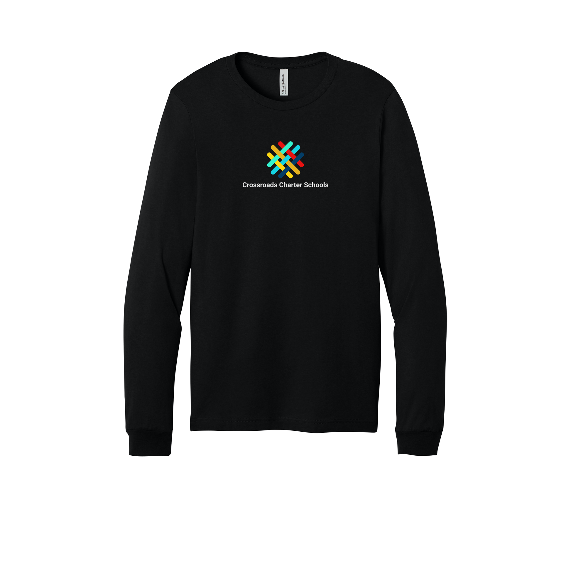 crossroadsschoolskc-all-season-long-sleeve-tee-dtf-front-3501-black-flat-front
