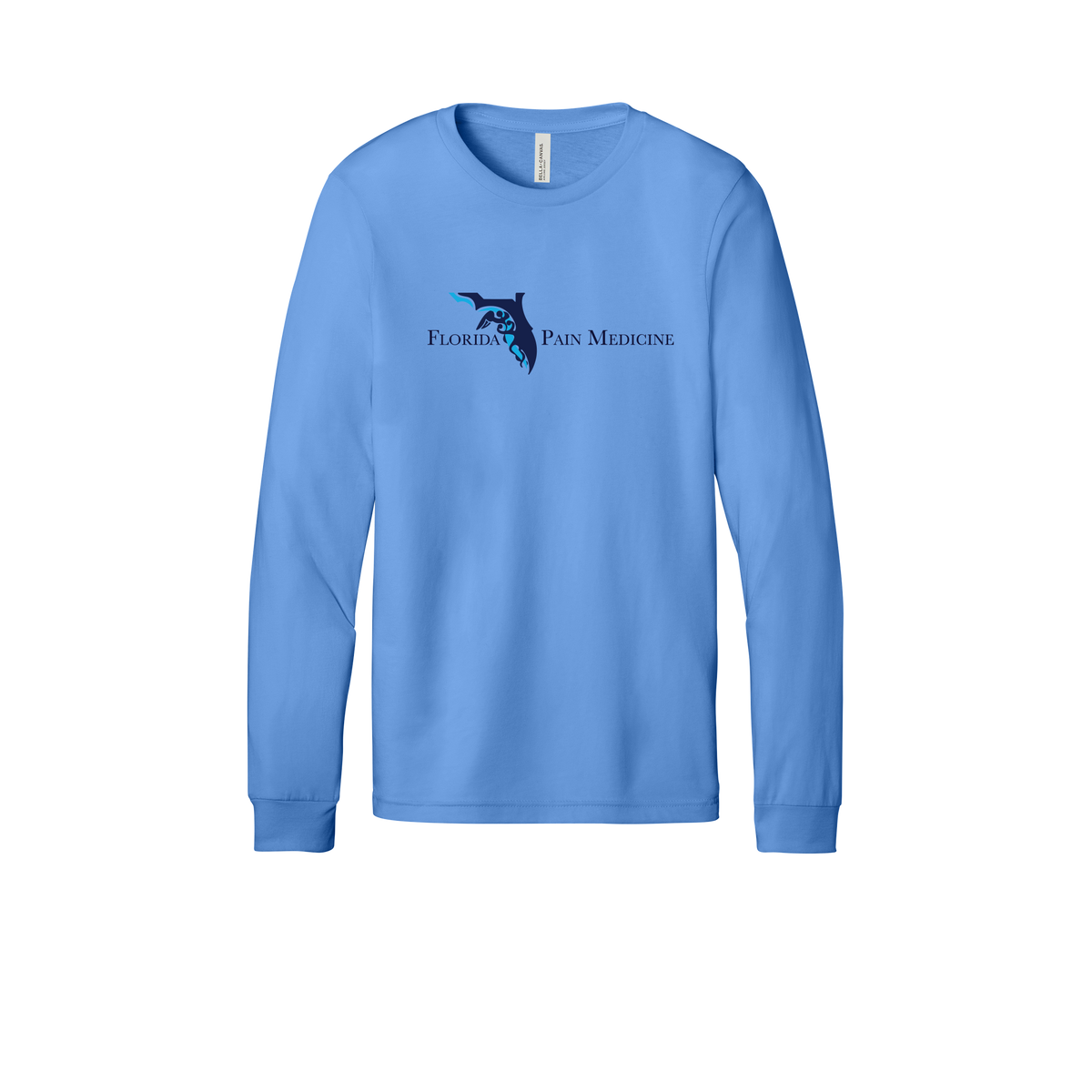 floridapainmedicine-all-season-medical-long-sleeve-tee-dtf-front-3501-carolinablue-flat-front