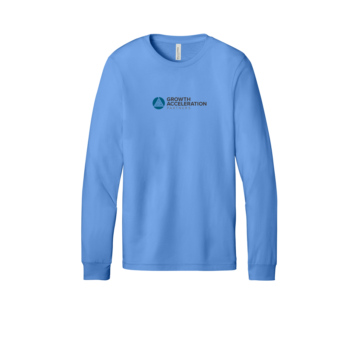 growthaccelerationpartners-all-season-long-sleeve-tee-dtf-front-3501-carolinablue-flat-front
