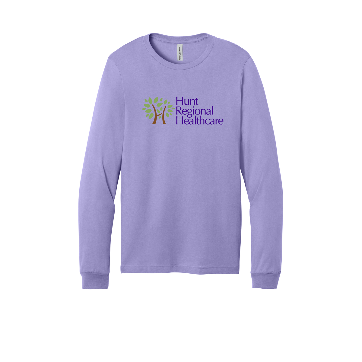huntregional-all-season-medical-long-sleeve-tee-dtf-front-3501-darklavender-flat-front