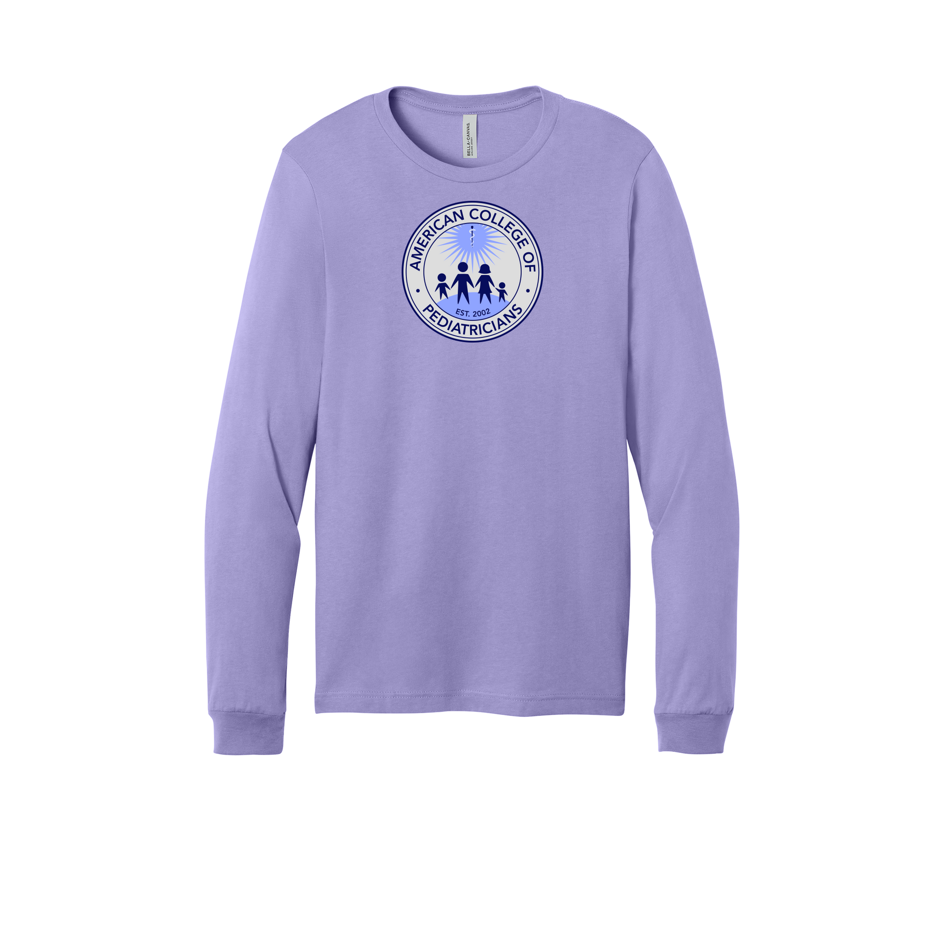 acpeds-all-season-medical-long-sleeve-tee-dtf-front-3501-darklavender-flat-front