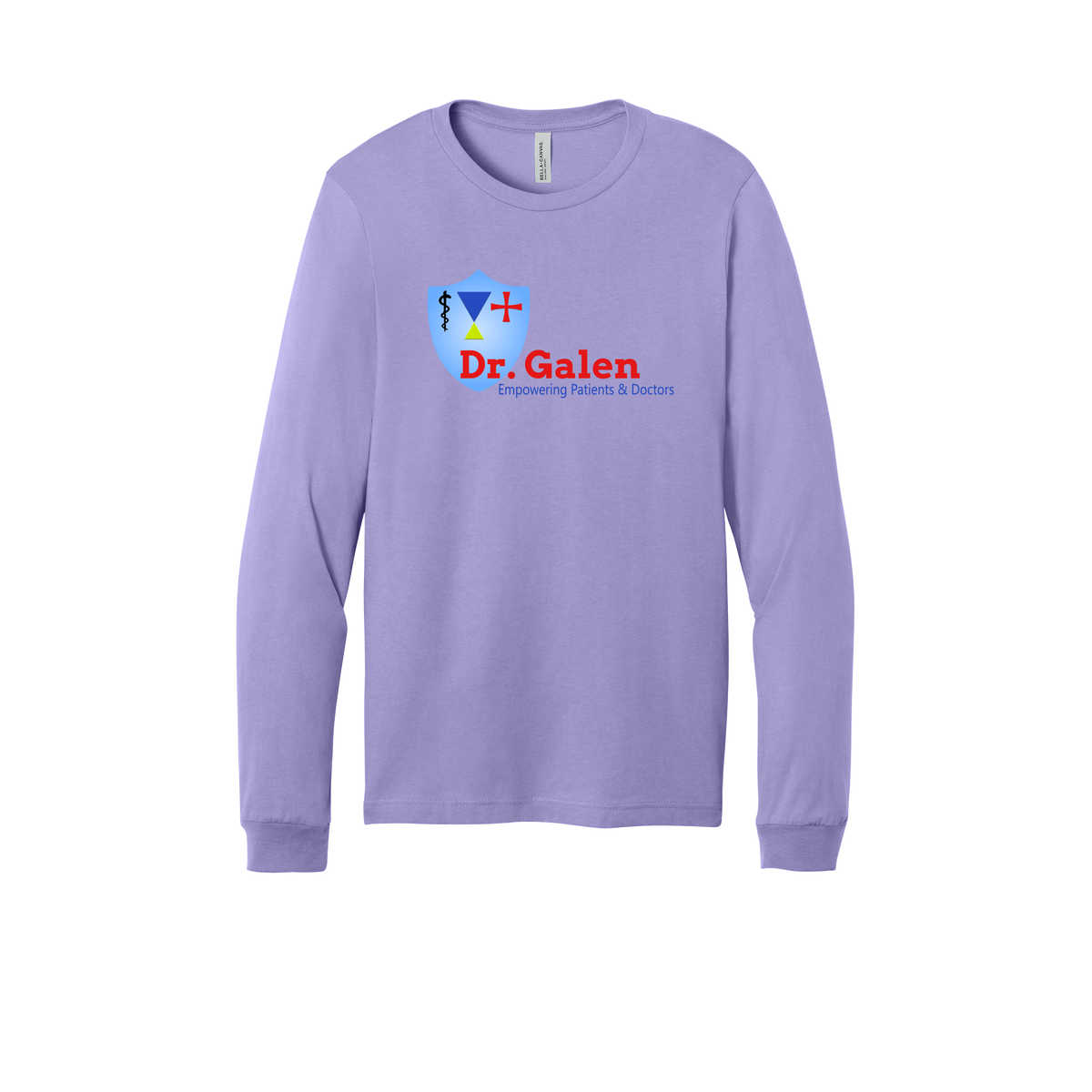 drgalen-all-season-medical-long-sleeve-tee-dtf-front-3501-darklavender-flat-front