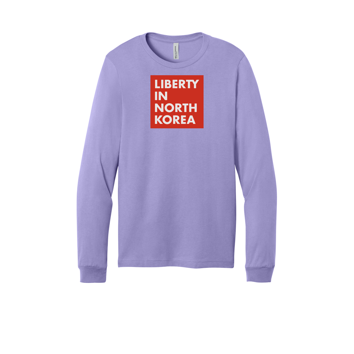 libertyinnorthkorea-all-season-long-sleeve-tee-dtf-front-3501-darklavender-flat-front