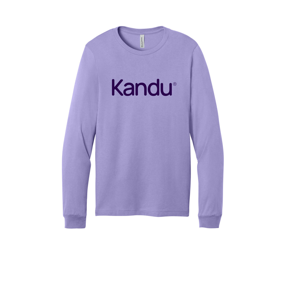 kandu-all-season-medical-long-sleeve-tee-dtf-front-3501-darklavender-flat-front