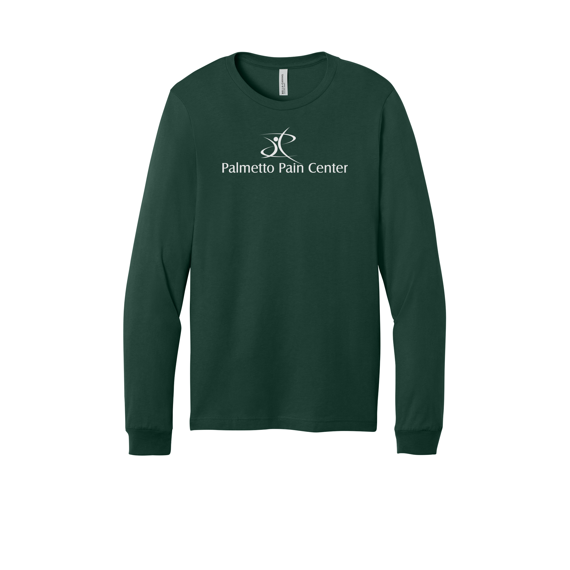 palmetto-pain-center-all-season-medical-long-sleeve-tee-dtf-front-3501-forest-flat-front
