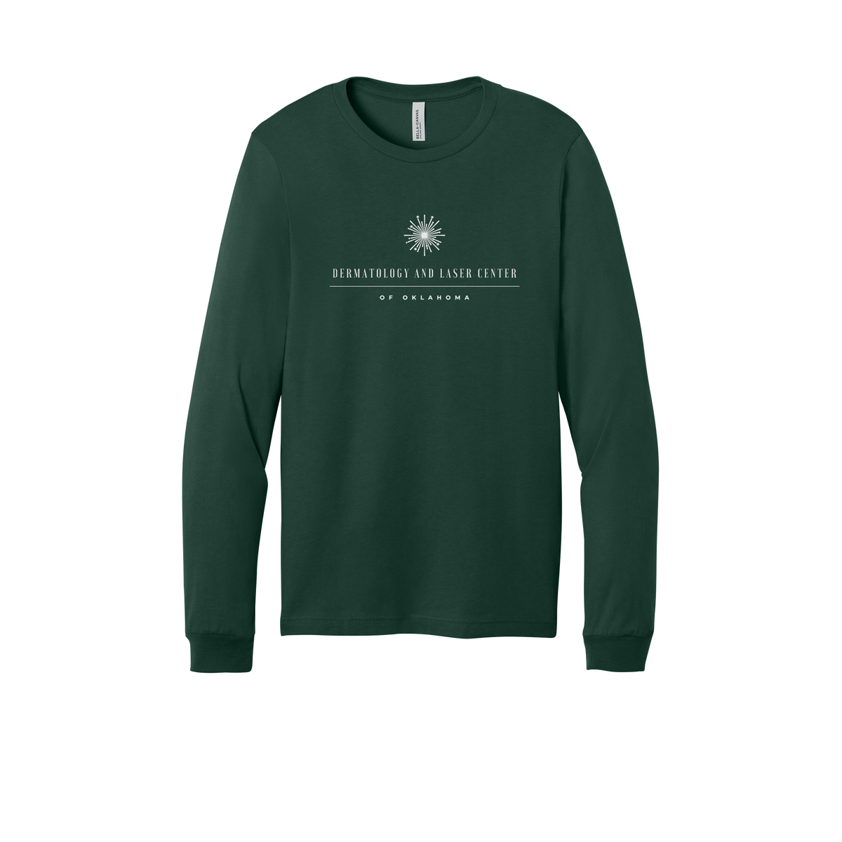 dermatologylaserok-all-season-medical-long-sleeve-tee-dtf-front-3501-forest-flat-front