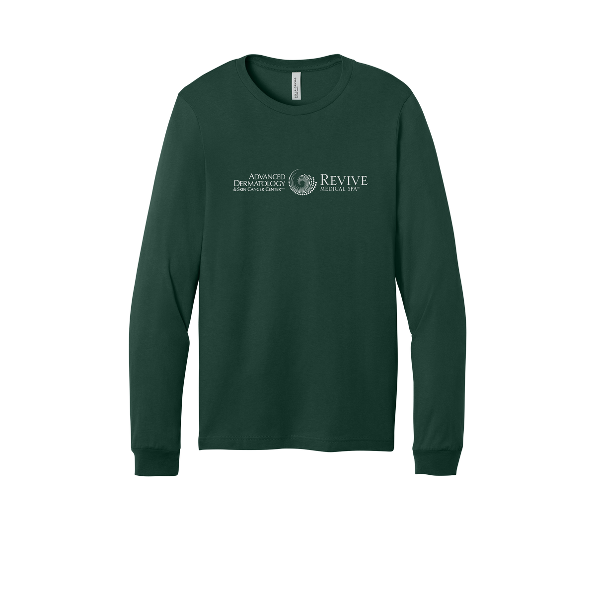advancedskinmd-all-season-medical-long-sleeve-tee-dtf-front-3501-forest-flat-front
