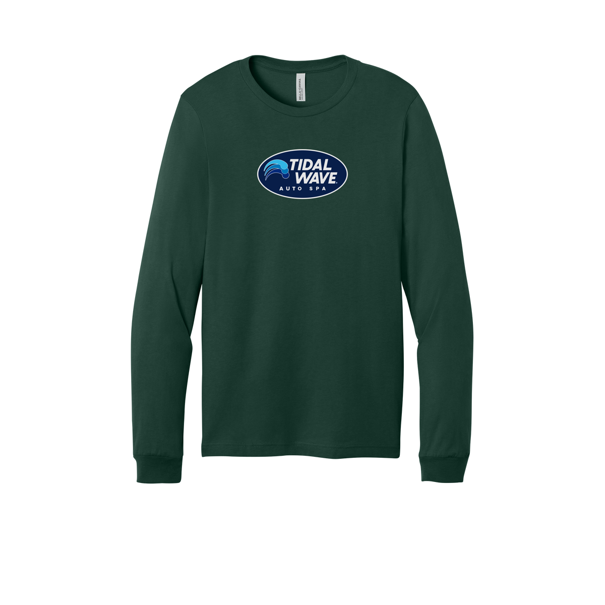 tidalwaveautospa-all-season-long-sleeve-tee-dtf-front-3501-forest-flat-front
