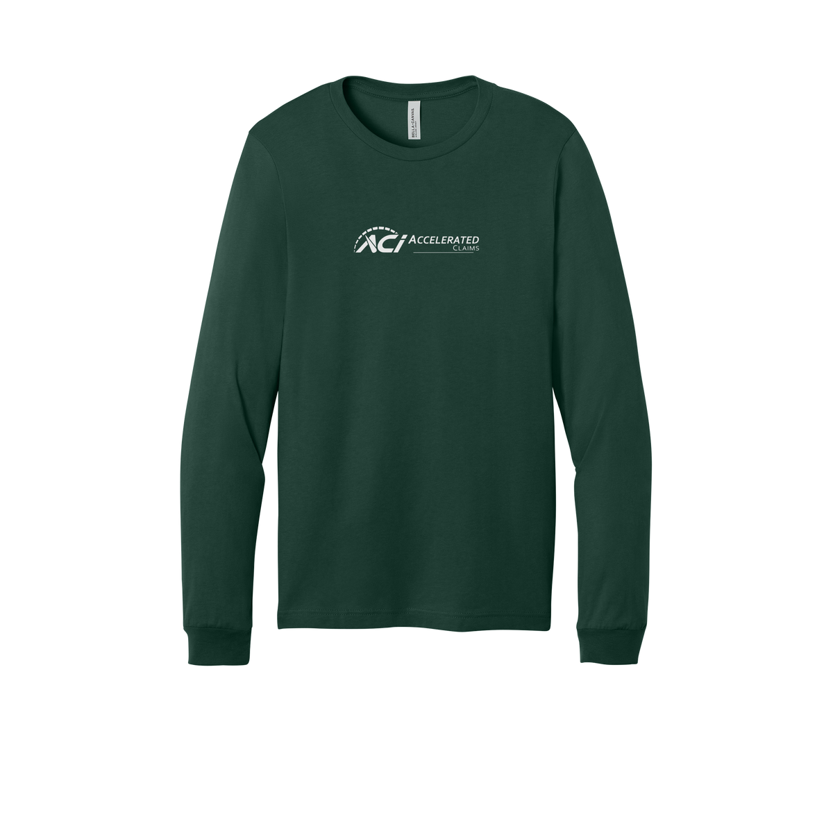 accelclaims-all-season-long-sleeve-tee-dtf-front-3501-forest-flat-front